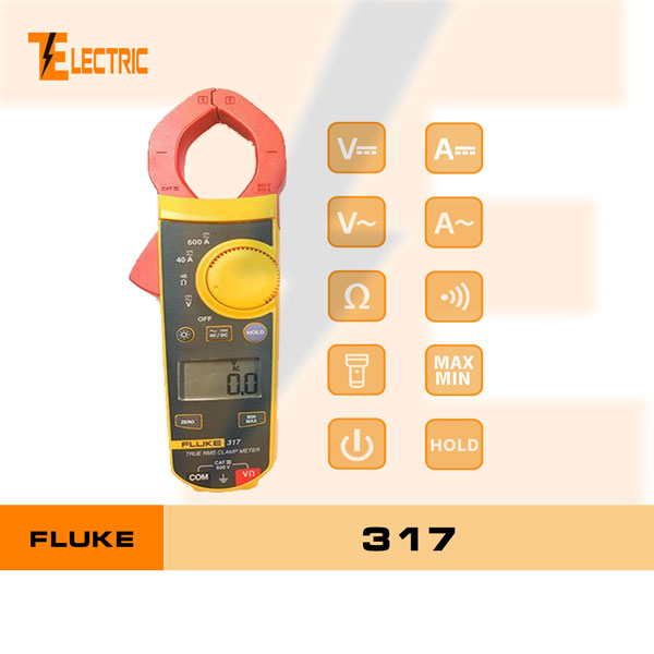 Fluke 317 ampe kìm đo điện đo dòng điện ac/dc 600a fluke 317