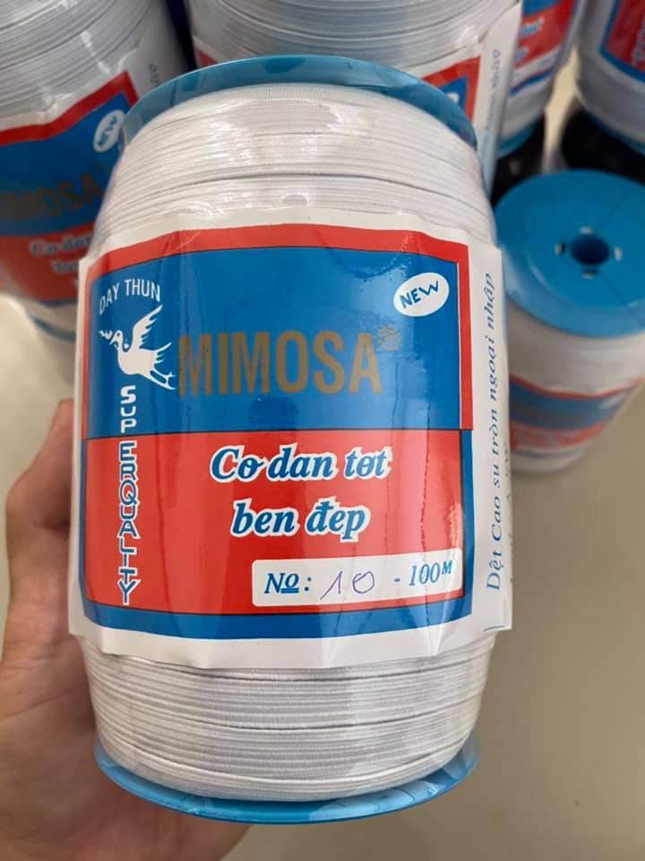 Dây thun số 10 phụ liệu may mặc - size 8li 100 mét.