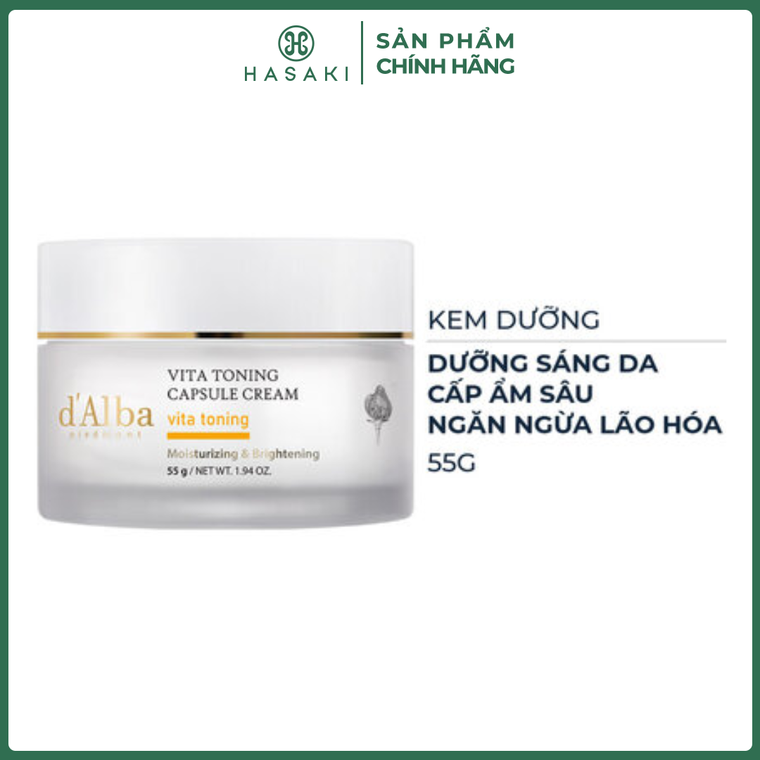 Kem Dưỡng d'Alba Sáng Da Và Cấp Ẩm Sâu 55g White Truffle Vita Capsule Cream Hasaki Sản Phẩm Chính Hãng