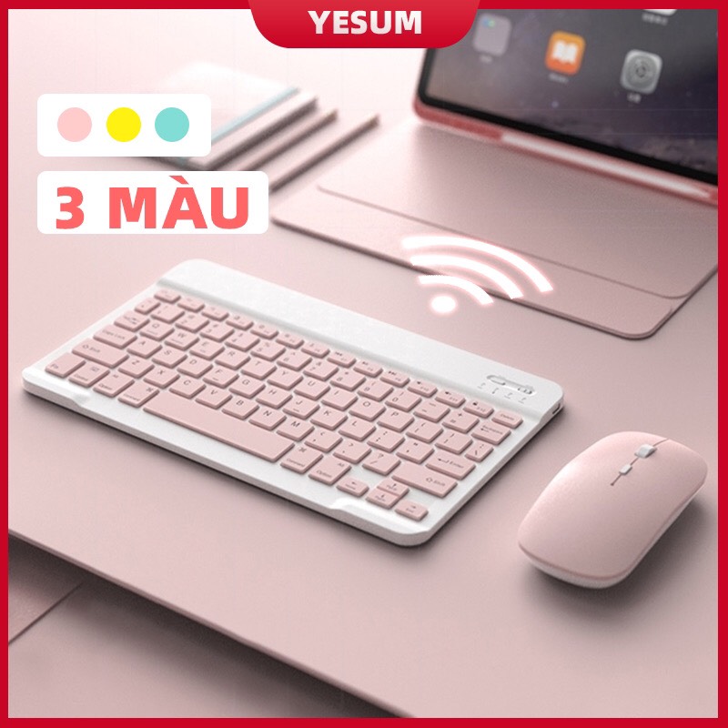 bàn phím bluetooth và chuột cho điện thoại máy tính Windows/MAC/Android/iOS/điện/iPad/máy tính bảng không tiếng ồn pin sạc