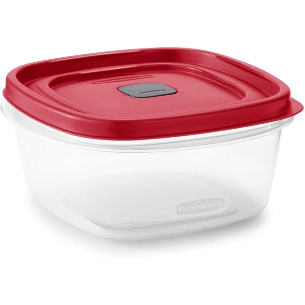 Hộp nhựa nắp đỏ có vent size 1.2L Rubbermaid USA