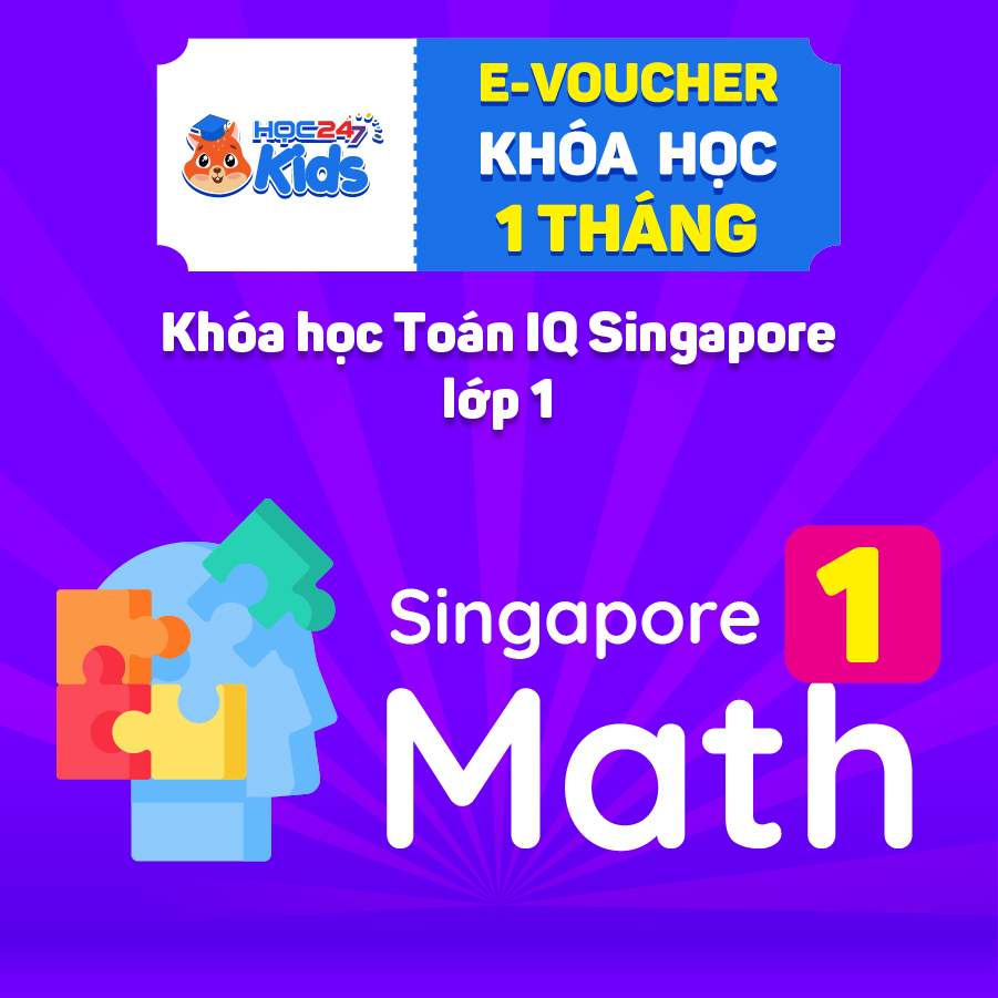 Toàn quốc  Khóa học Toán IQ Singapore lớp 1  - App HOC247 Kids