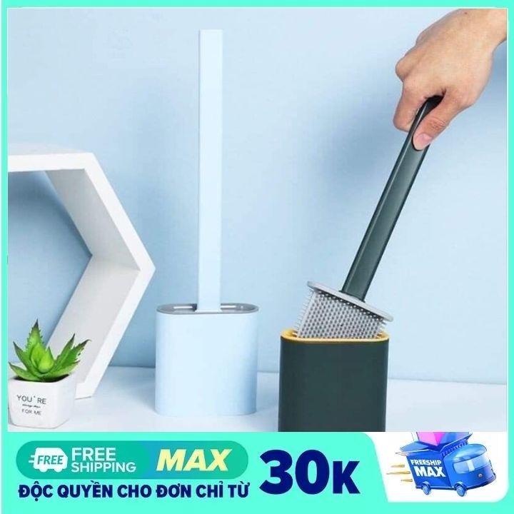 [HCM][ FREESHIP MAX ] Cọ bồn cầu silicon siêu sạch cọ vệ sinh toilet kèm hộp đựng