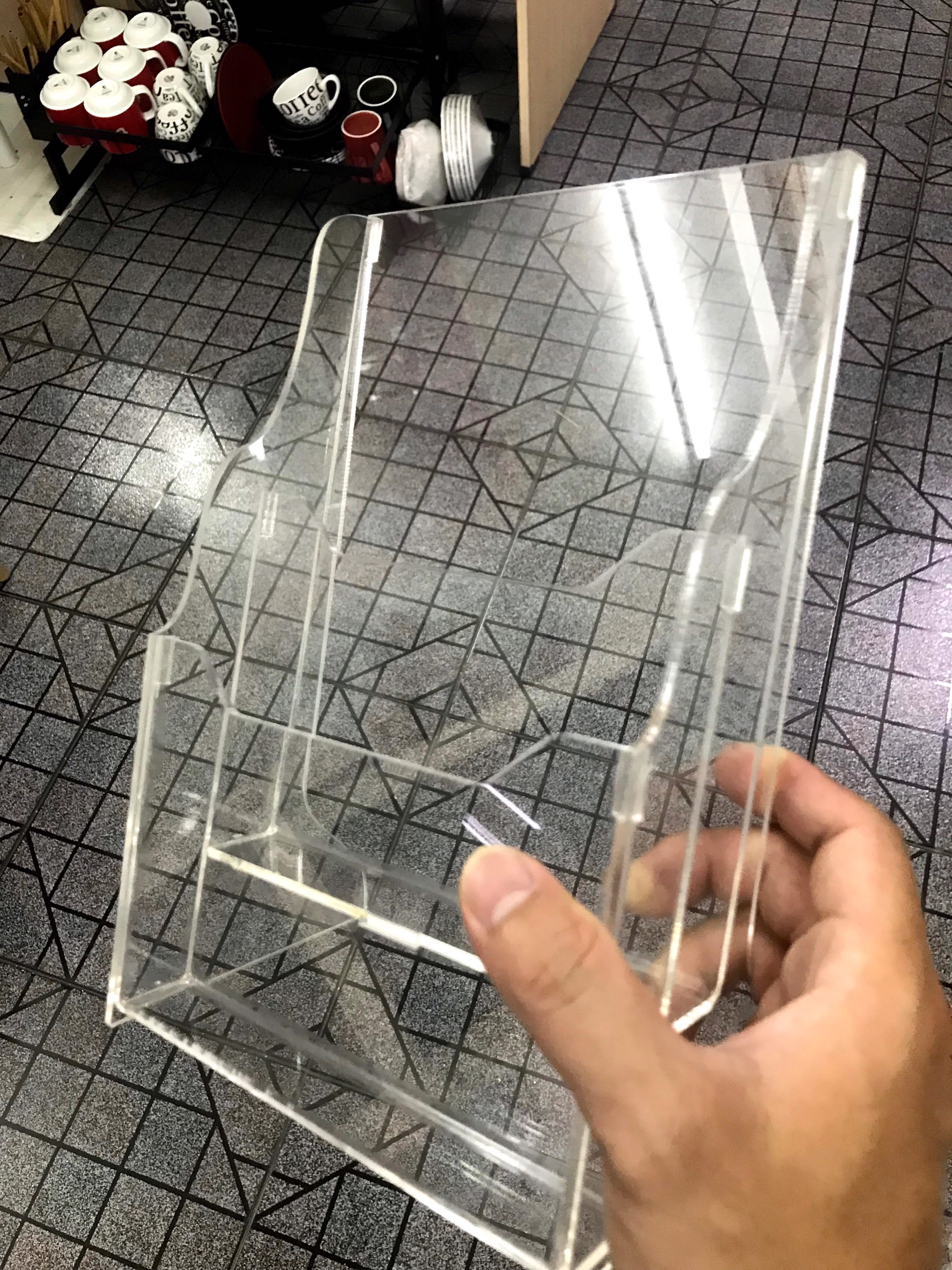 Kệ mica hộc để tờ rơi A4, A5- Kệ để catalouge