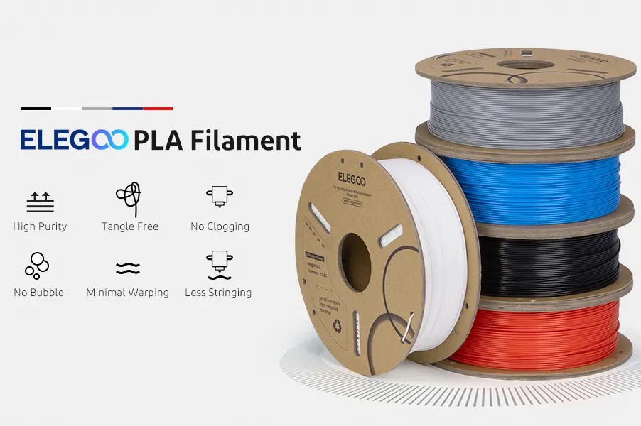 Nhựa in 3d FDM PLA Filament ELEGOO/ Jamg He 1.75mm 1kg/Cuộn