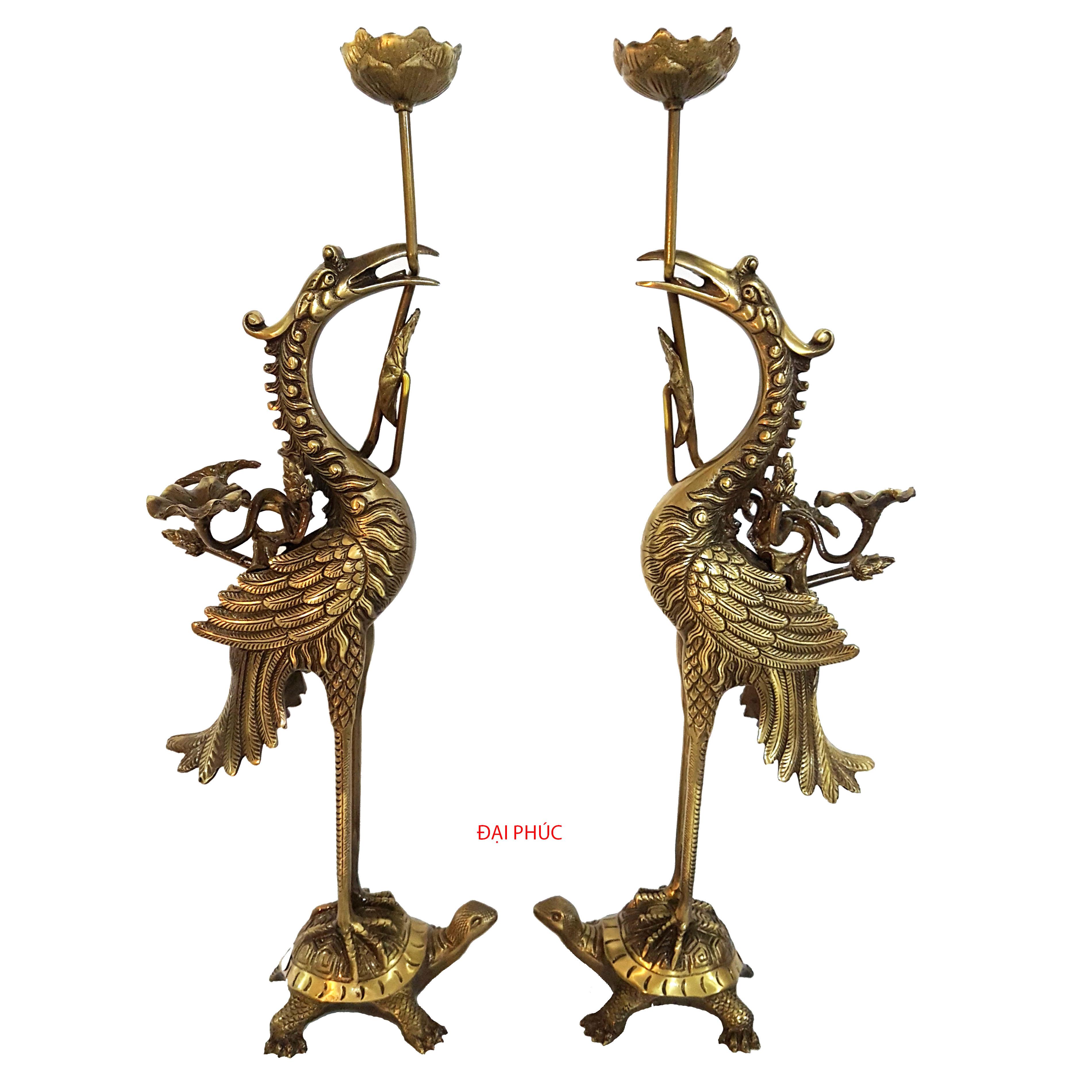 Đôi hạc cánh cao 52 cm 2 công  nghệ 2 màu