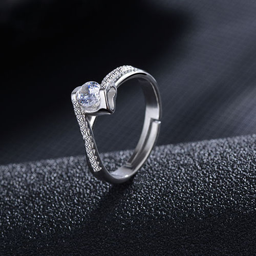 TAMIKO - Nhẫn bạc Only Love nạm đá sang chảnh nhẫn bạc 925 nhẫn nữ mặt đính đá nhẫn bạc thời trang TM-Ri184