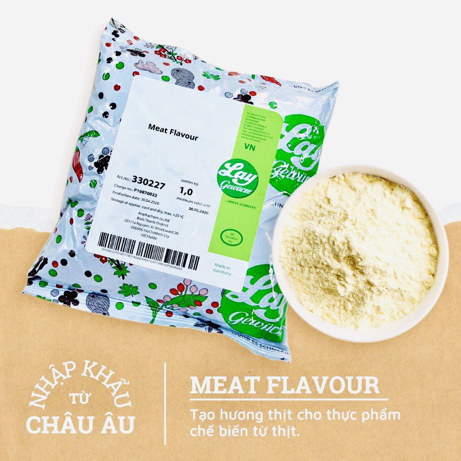 1Kg Hương thịt heo Meat Flavour Đức - Tăng hương thịt cho xúc xích, giò chả, jambon, Doner Kebab