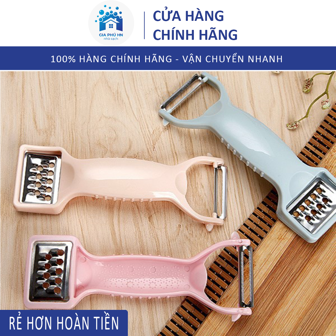 Nạo gọt bào rau củ 2in1 bằng nhựa lúa mạch