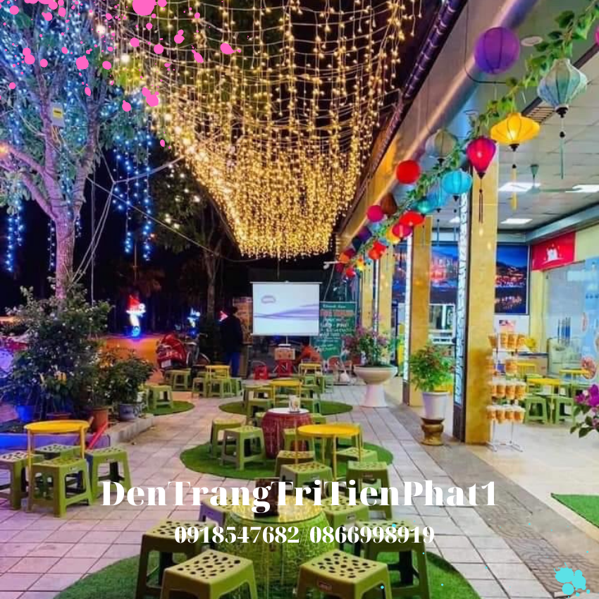 (Hàng Chống Nước) Đèn Led Rèm Trang Trí dài 5m, 10m dùng làm giàn sáng, rèm treo có 1 chế độ sáng đẹp, không nhấp nháy