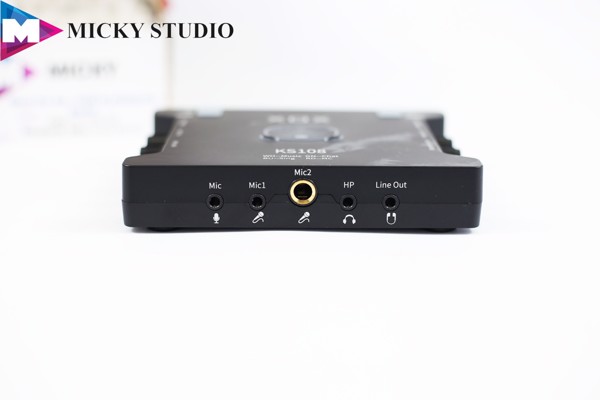 Sound card XOX KS108 cho micro thu âm sound card hát karaoke hát live stream