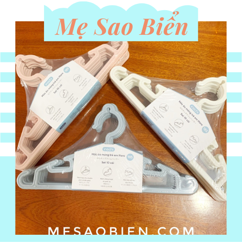 Set 10 móc treo quần áo cho bé hara 185 inochi