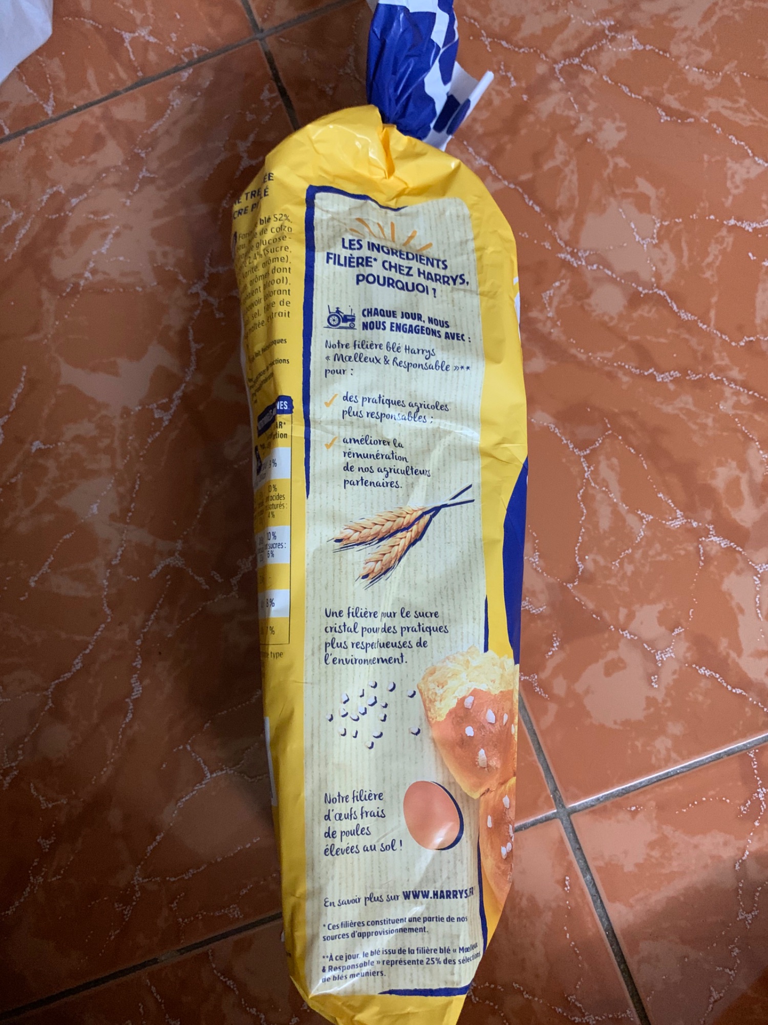 Bánh mì hoa cúc Harrys Brioche Tressee ổ lớn 500 - Pháp