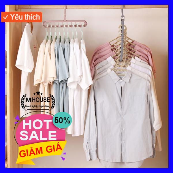 Móc treo quần áo đa năng móc treo 9 móc tiện lợi
