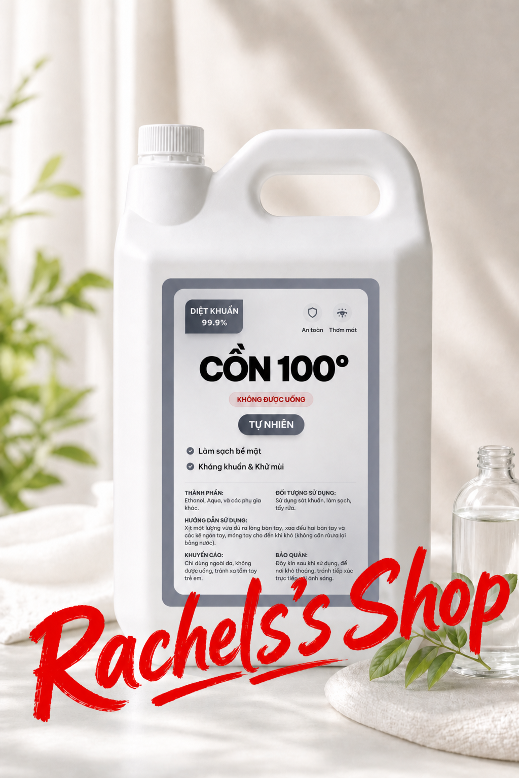 Dung dịch cồn sát khuẩn nhanh 100 độ 5 lít