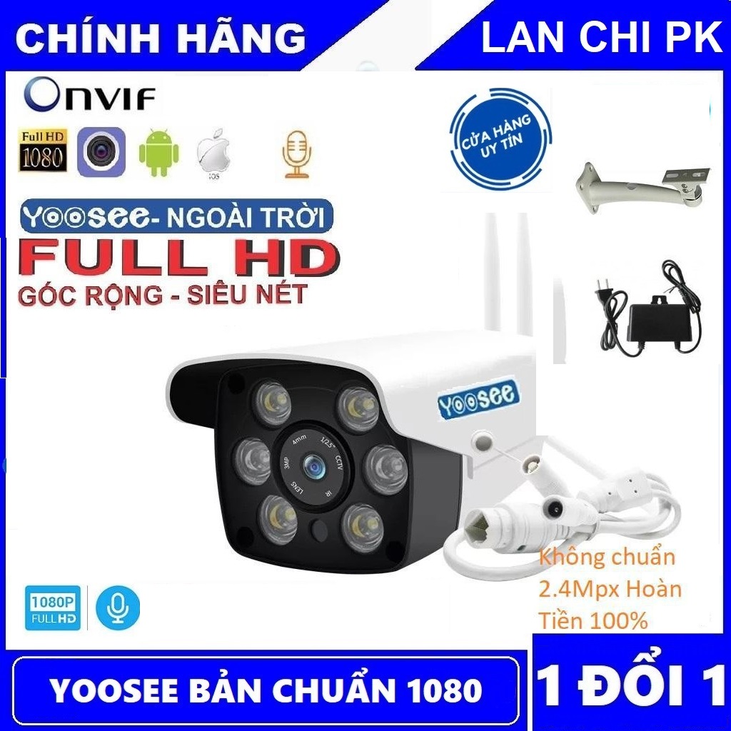 Camera ip yoosee ipw025 2.0 6 led ngoài trời mẫu mới 2019 siêu nét siêu tốc