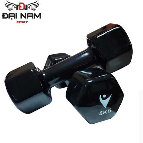 Bộ Cặp Tạ Tay 5kg Bọc Cao Su Nhám Nhập Khẩu Đại Nam Sport (Tổng 10kg)