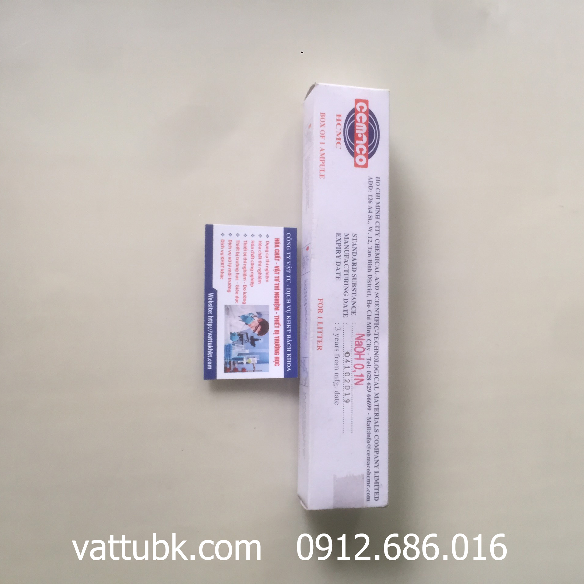 Ống chuẩn NaOH 0.1N