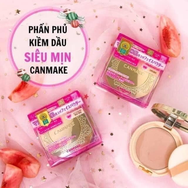 [Nhật Auth] Phấn Phủ Kiềm Dầu Siêu Mịn Da Canmake 10g SPF26 PA++ Nội Địa Nhật - Không Mùi Không Bí - Da Mịn Đẹp Tự Nhiên - HD Store