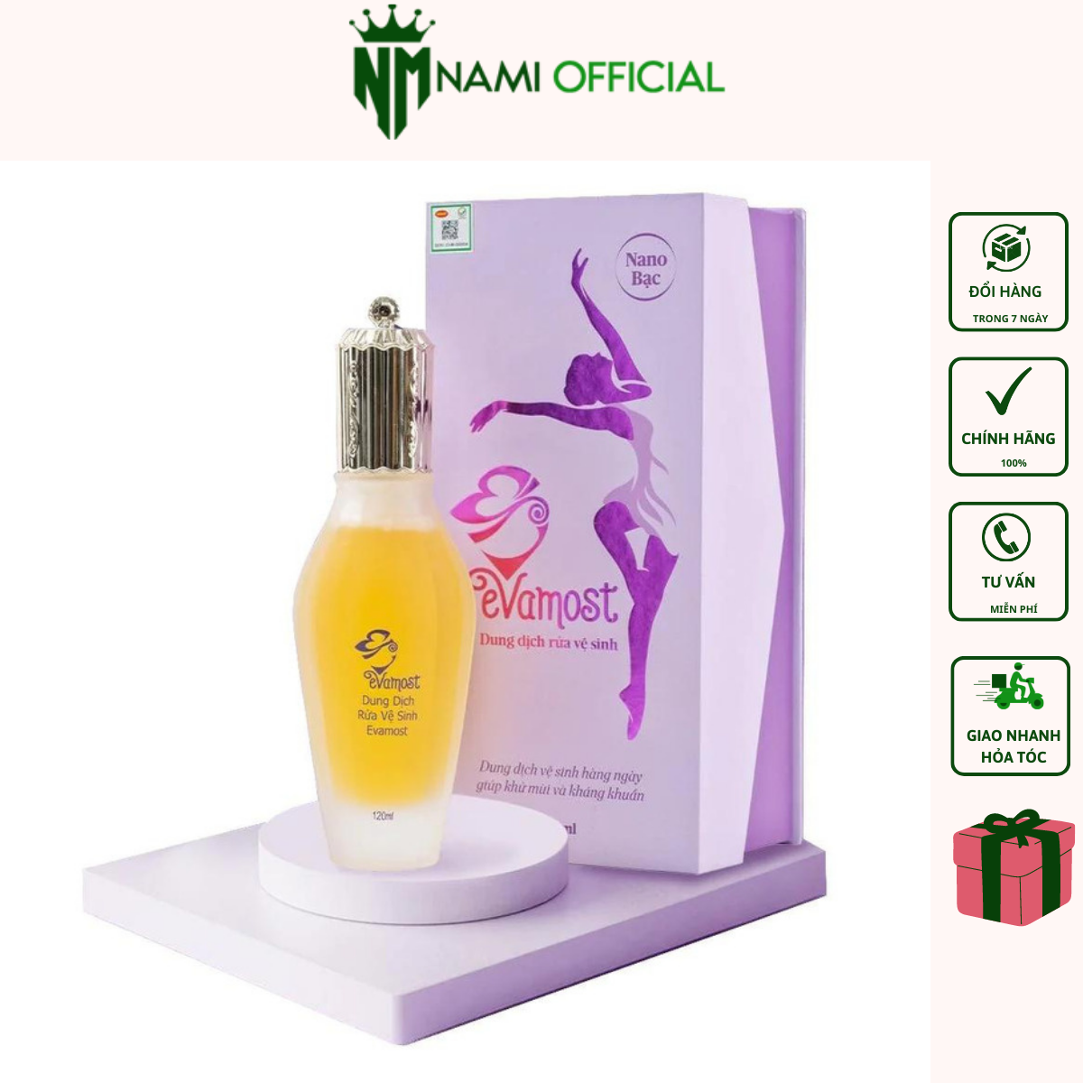 Dung dịch vệ sinh evarmost nhã phương chính hãng