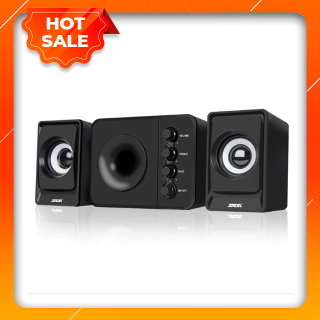 Bộ 3 loa máy vi tính usb sada d-205 có nút điều chỉnh bass, treble + kính thời trang cao cấp