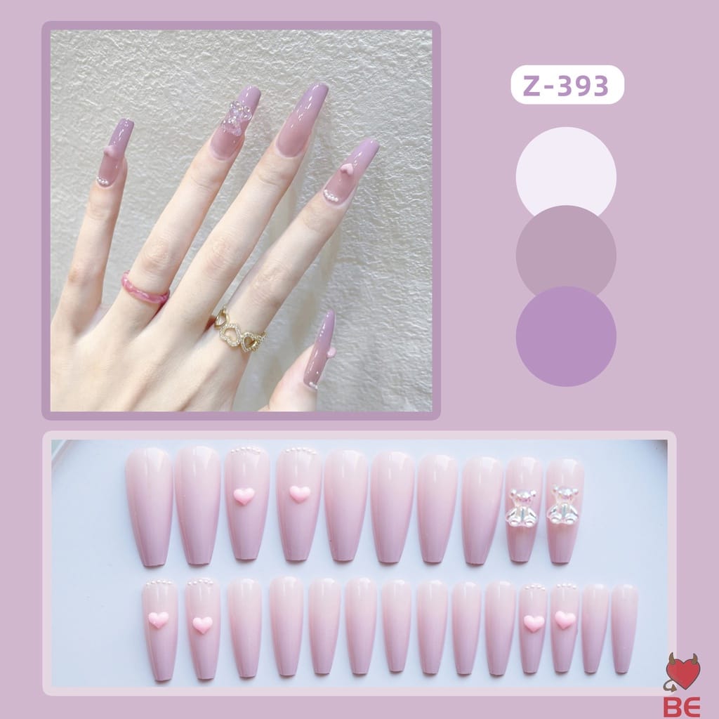 🎁 [FreeShip][SALE ƯU ĐÃI] Bộ 24 Móng tay giả , nail giả A125 (Tặng kèm keo dán móng)