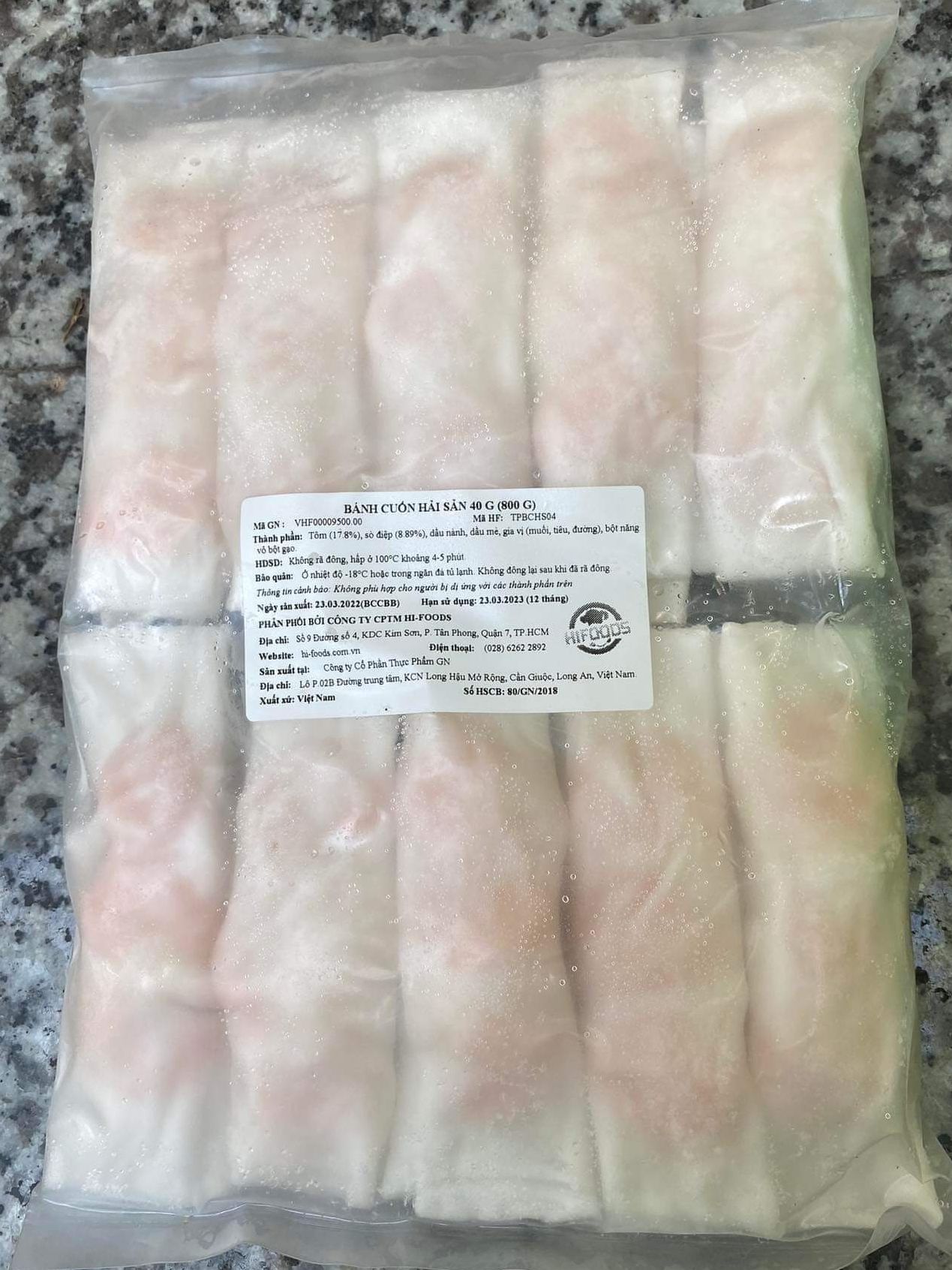 Dimsum Bánh cuốn tôm sò điệp 20 cuốn - 880gam