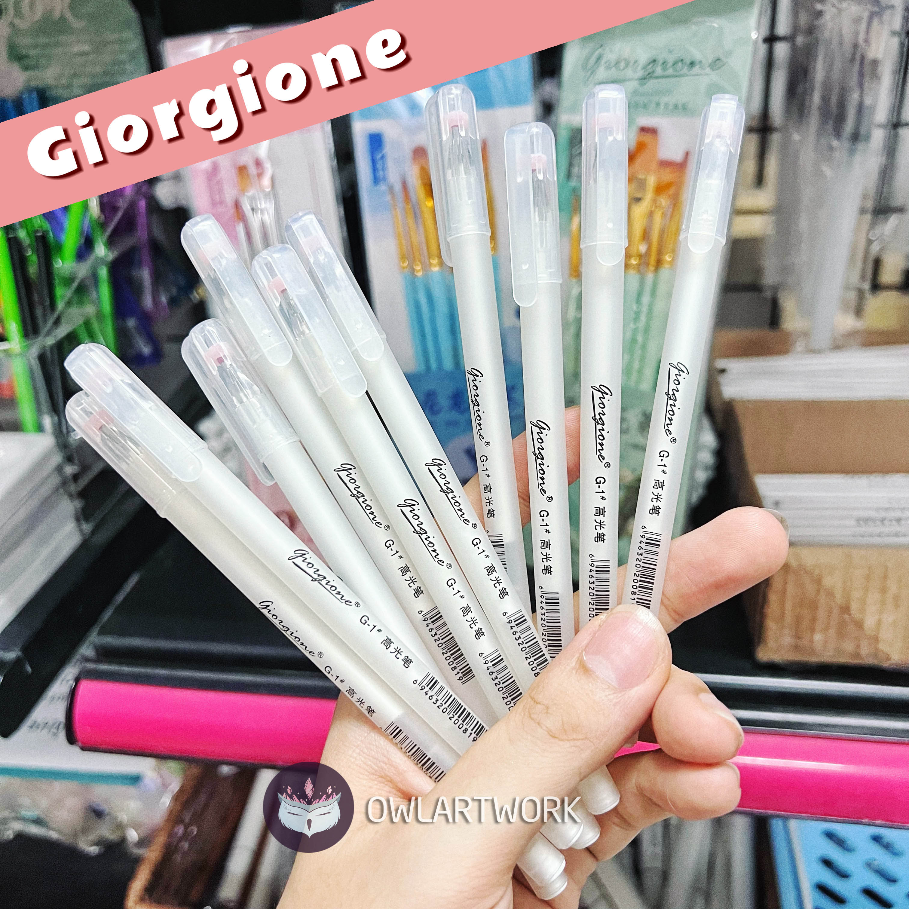 Bút Gel Trắng Giorgione Ngòi 0.8mm