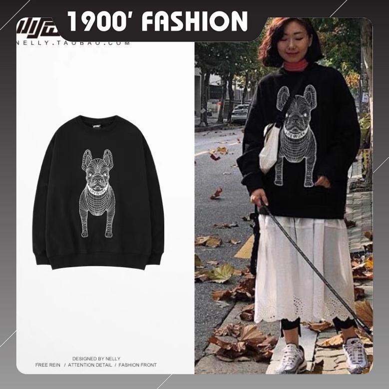 Áo Nỉ Sweater Dolce in hình chó Pug Áo sweater dày dặn, áo sweater nam nữ đẹp,áo đôi đẹp