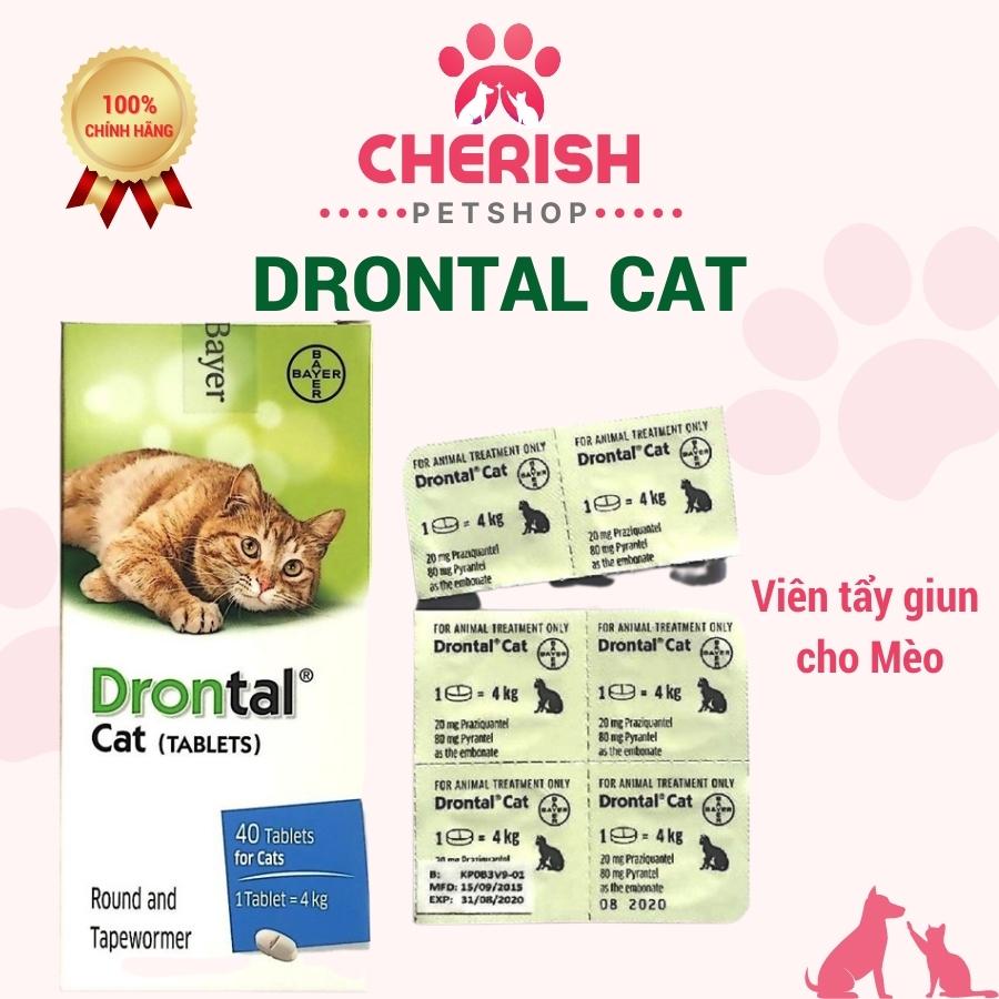 Drontal Mèo - Thuốc tẩy giun sán chuyên dùng cho mèo - Cherish Pet Shop