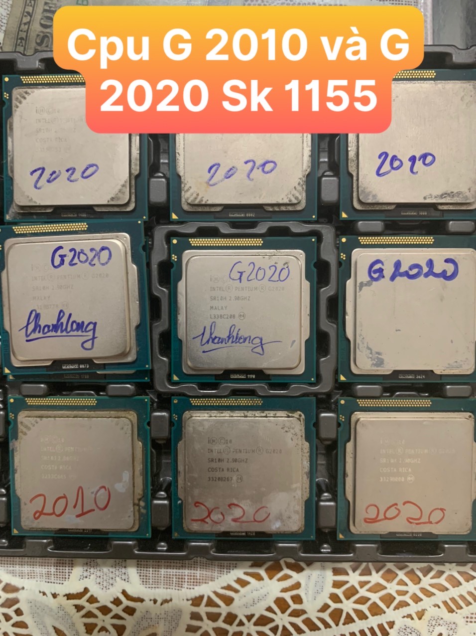 Cpu intel g 2010 và g g2020 sk 1155 - vi tính bắc hải
