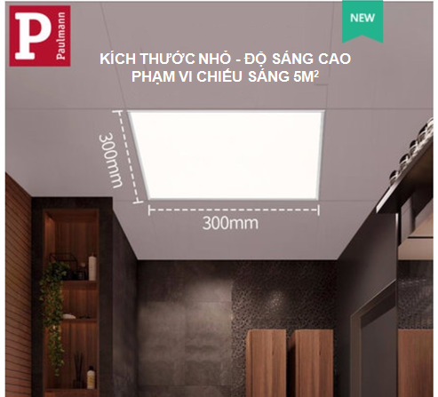 Đèn led Ốp trần nổi led panel 15W  vuông sáng trắng âm trần tiết kiệm điện 300X300mm Ánh sáng trắng