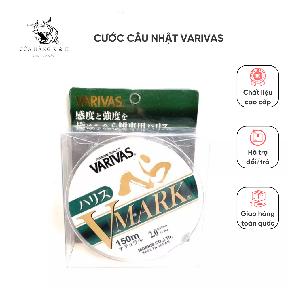 Cước câu nhật cước varivas trắng xuất sứ nhật bản chịu tải cực khỏe
