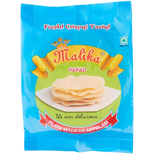 Papad- Appalam - South Indian Papad- Rice Papad - Bánh chiên Malika Appalam