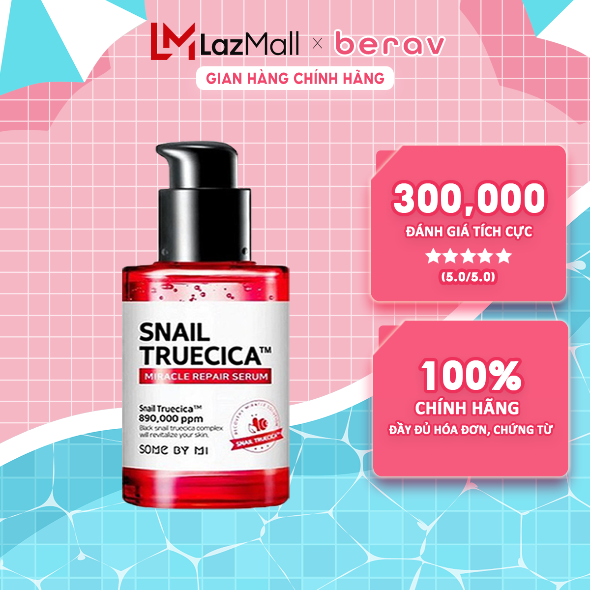 Tinh chất ốc sên đen Some By Mi ngừa sẹo lõm - sẹo mụn Snail Truecica Miracle Serum 50ml