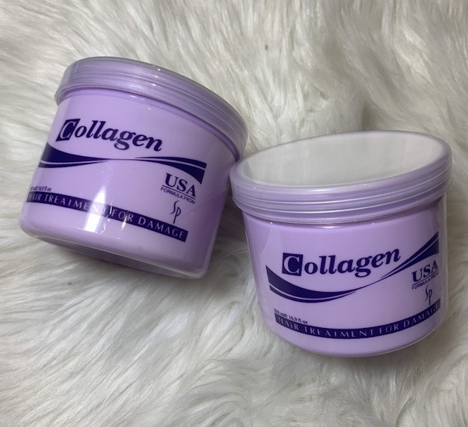 Hấp dầu collagen tiwan tím 500ml siêu mượt