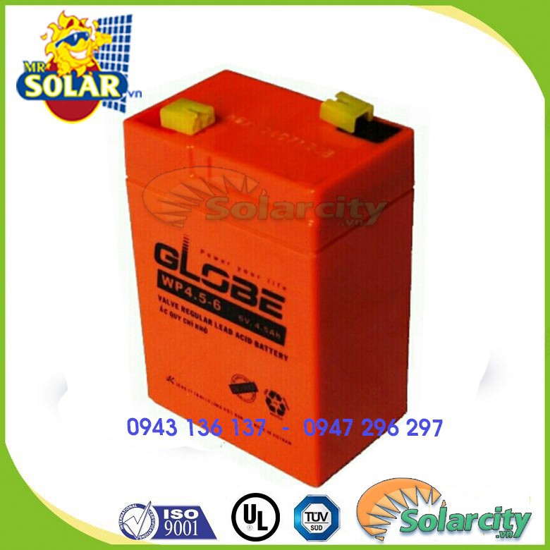 Ắc quy globe 6v - 5ah chính hãng