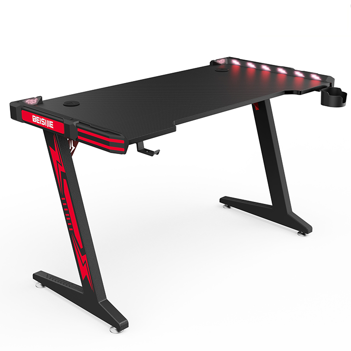 Bàn gaming cao cấp hình chữ Z U - Bàn chơi game - Bàn máy tính làm việc cao cấp - Bàn game 1m2 và 1m4