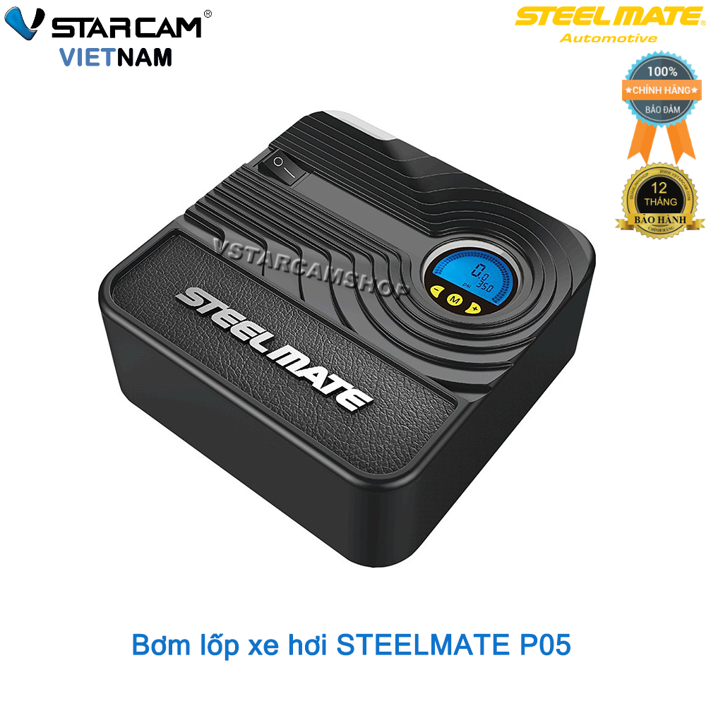 Bơm lốp mini tự ngắt cho xe hơi Steelmate P05