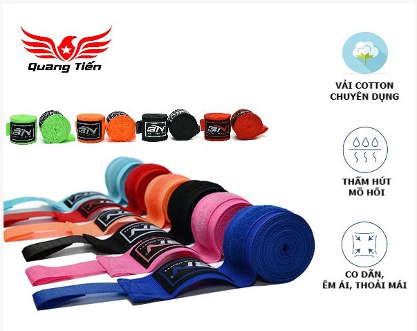 Băng đa boxing, băng quấn tay đấm bốc võ thuật bn 3m 5m, dây quấn tán thủ muay thái mma handraps boxing