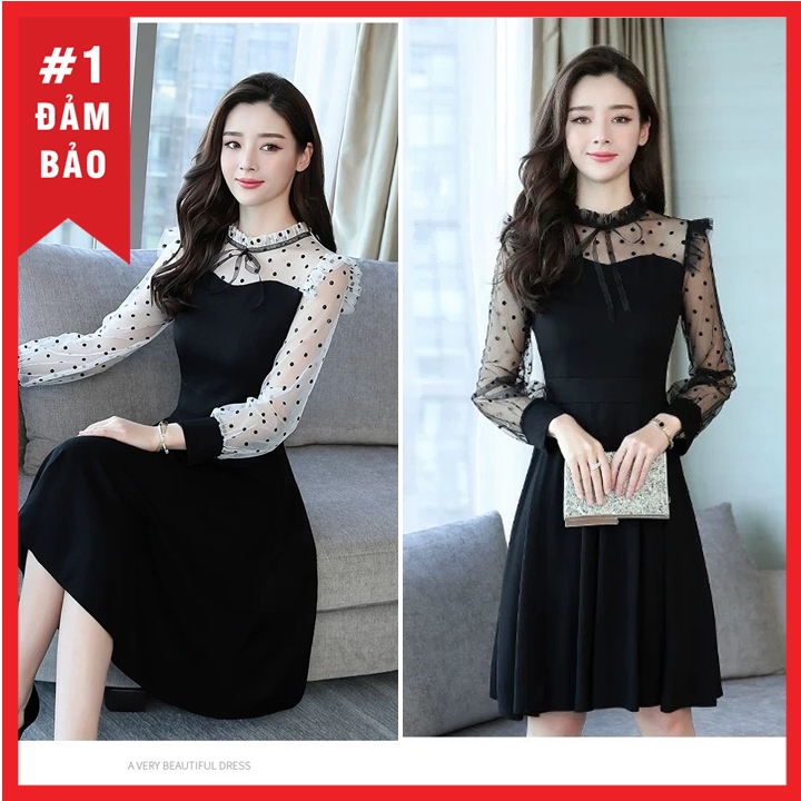 [HCM]ĐẦM TIỂU THƯ TAY LƯỚI BI QUÝ PHÁI H2  | đầm đẹp | đầm dự tiệc | đầm công sở | dam dep  |  đầm xòe | đầm ren | đầm dạ hội