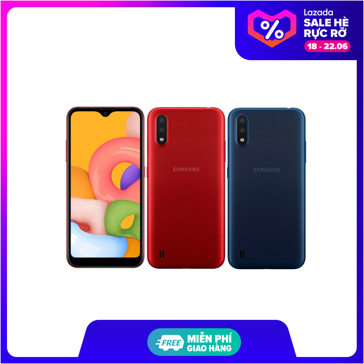 [Voucher 7% từ 04.08 đến 06.08] Điện thoại Samsung Galaxy A01 (2GB/16GB) Hàng Mới Nguyên Hộp - Bảo  Hành Chính Hãng