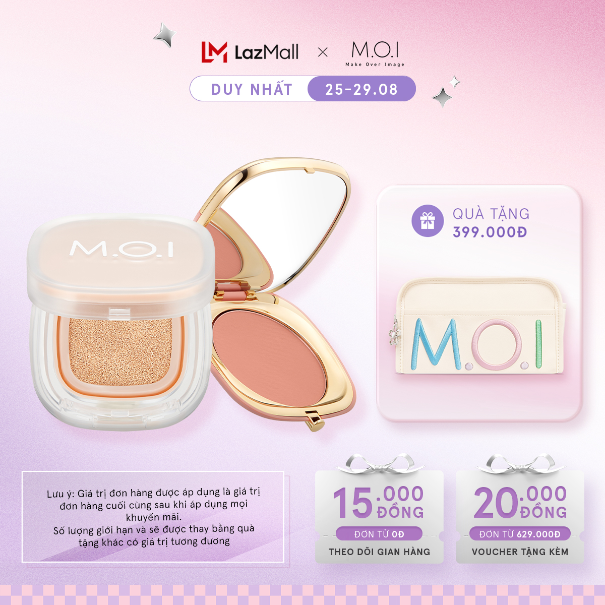 Bộ đôi M.O.I Phấn nước Iconic Perfection Cushion và Phấn má hồng phiên bản giới hạn