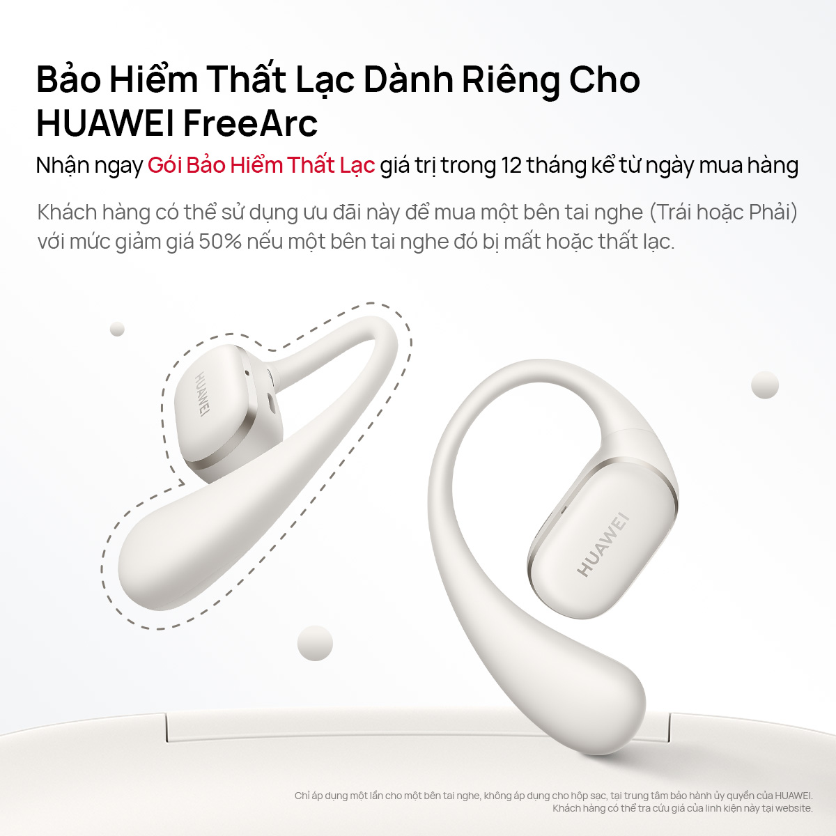 Tai nghe HUAWEI FreeArc | Thiết Kế Góc Tam Giác 140° Tối Ưu | Chất Âm Bùng Nổ | Kháng Nước Chuẩn IP57