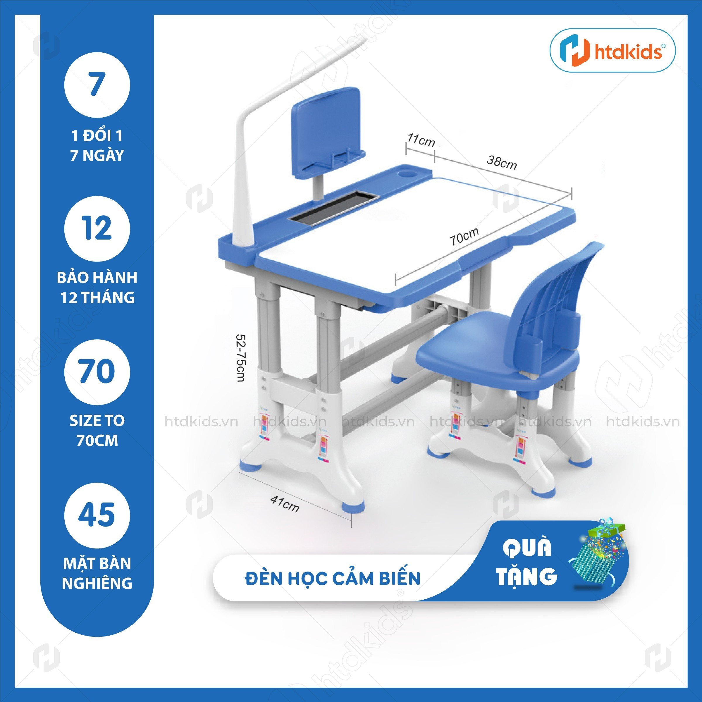 Bộ bàn ghế học sinh tăng giảm chiều cao chống gù thông minh cho bé