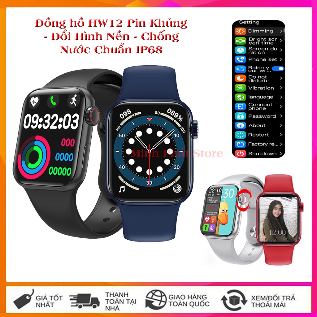[HCM][SALE GIÁ KHỦNG] Ap.ple Wa.tch Series 6 44mm Đồng Hồ Thông Minh W26 (Nghe Gọi Điện Thoại) Đồng Hồ Thông Minh Theo Dõi Nhịp Tim Có Tiếng Việt Bluetooth Màn Hình Tràn Viền Chống Nước Ip68 Thay Được Dây Applewatch