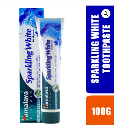 Kem đánh răng trắng sáng lấp lánh sparking white himalaya herbals hmtp0002