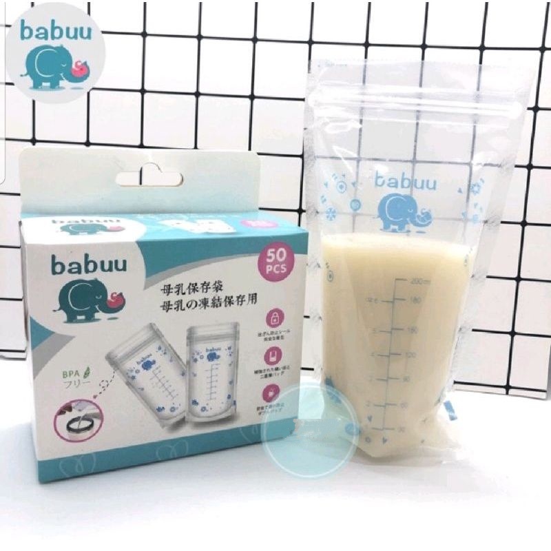Hộp 50 Túi Trữ Sữa Babuu 250ml T Nhật Bản - Baby Xốp Mẹ & Bé - Vĩnh Lộc