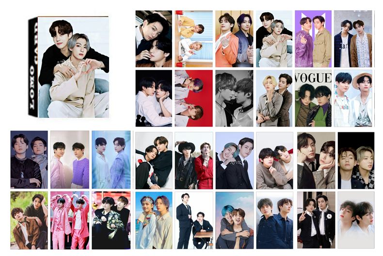 Hộp 30 lomo card couple bts