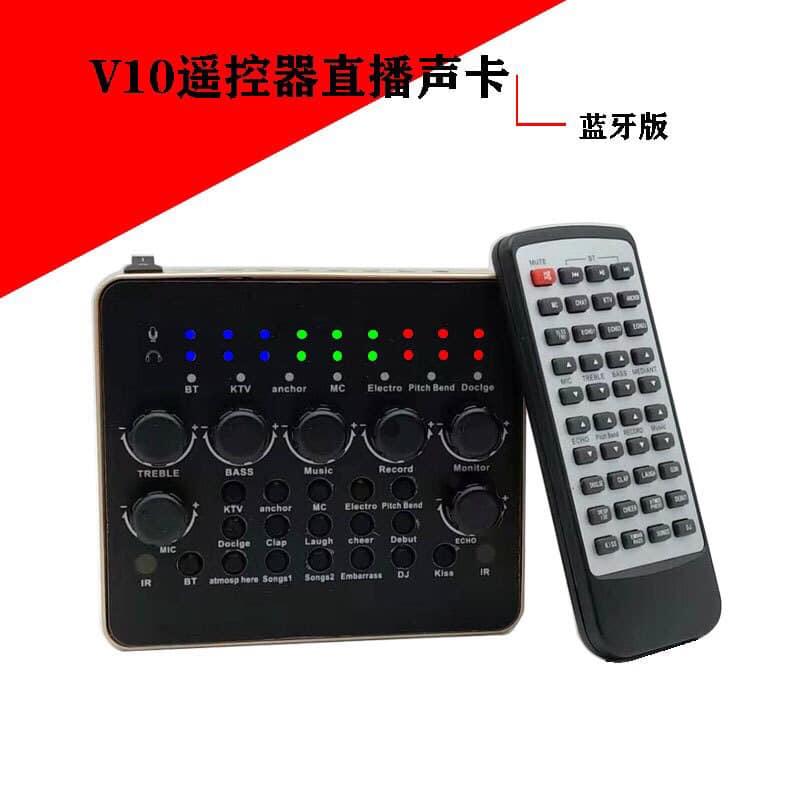 Sound card v10 kết nối bluetooth hát live stream phiên bản 2019